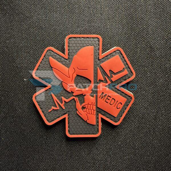 PARCHE PVC PARAMÉDICO "CALAVERA ROJA"