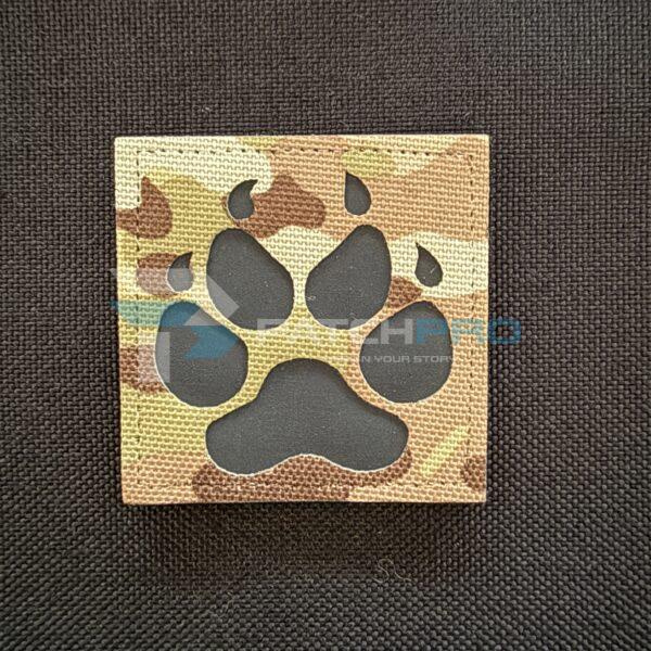 PARCHE LASERCUT "HUELLA CANINA K-9" - VERSIÓN MULTICAM