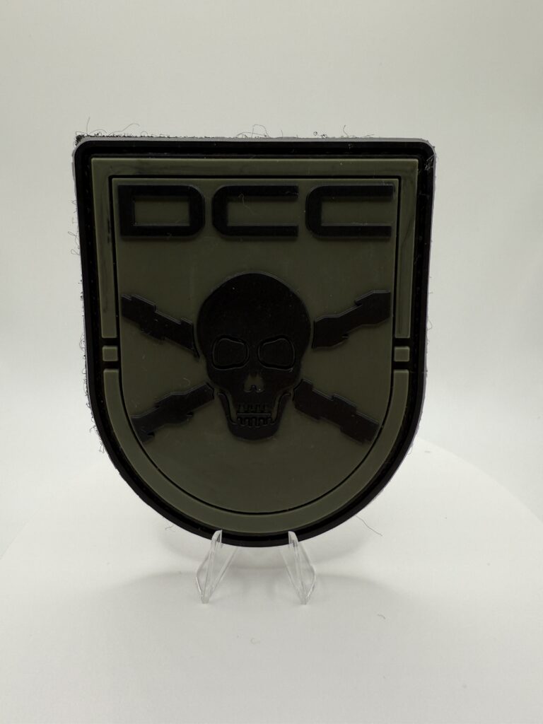 PARCHE PVC «DCC LEGION ESPAÑOLA» – DEFENSA CONTRA CARRO (COLOR VERDE)